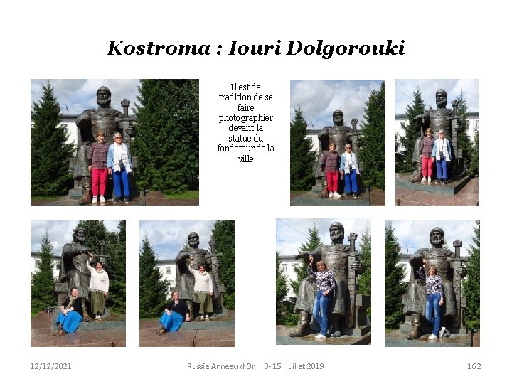 Kostroma : Iouri Dolgorouki Il est de tradition de se faire photographier devant la