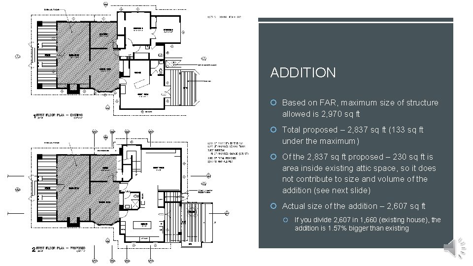 ADDITION Based on FAR, maximum size of structure allowed is 2, 970 sq ft