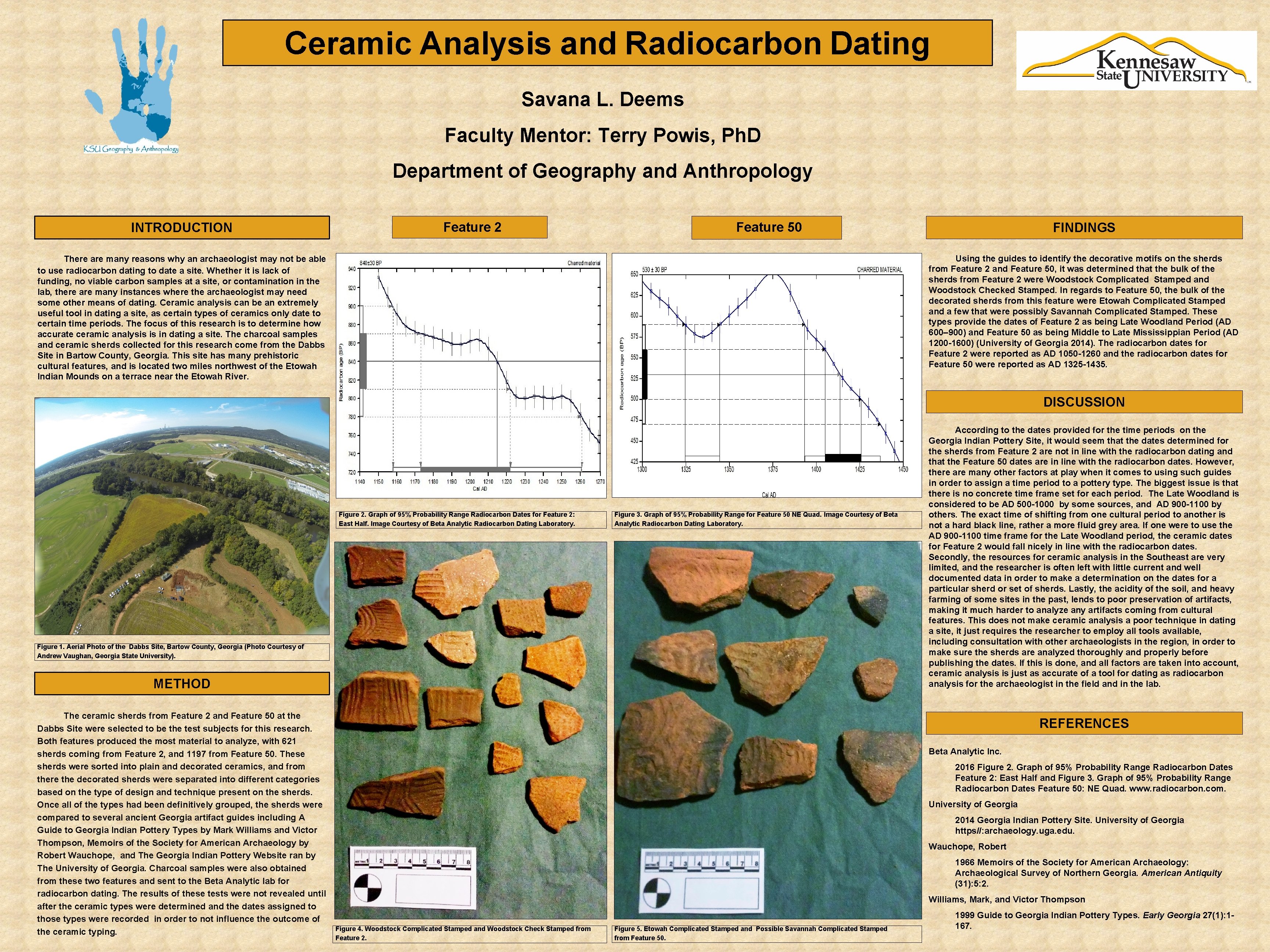 Ceramic Analysis and Radiocarbon Dating Savana L. Deems Faculty Mentor: Terry Powis, Ph. D