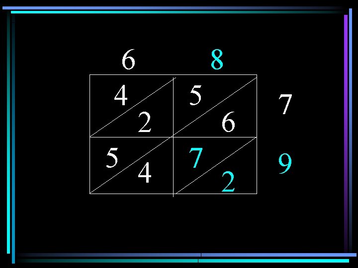 6 4 8 2 5 4 5 7 6 2 7 9 