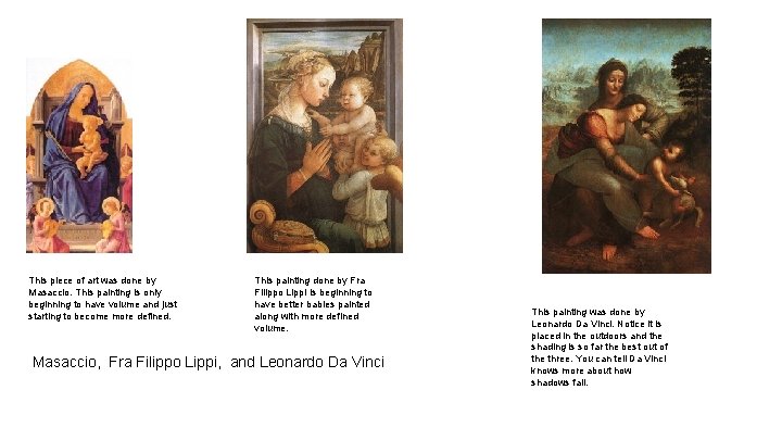 This piece of art was done by Masaccio. This painting is only beginning to This piece of art was done by Masaccio. This painting is only beginning to