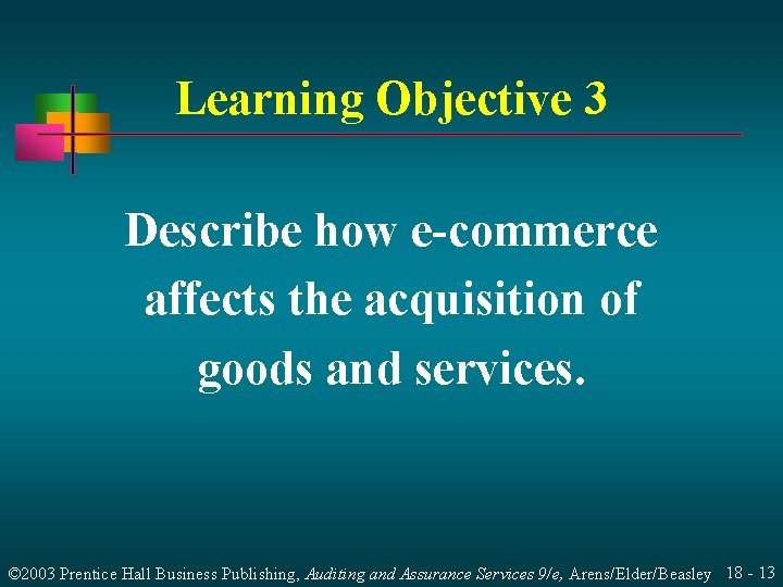 Learning Objective 3 Describe how e-commerce affects the acquisition of goods and services. ©
