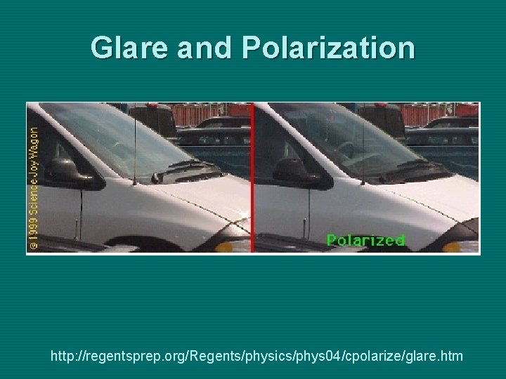 Glare and Polarization http: //regentsprep. org/Regents/physics/phys 04/cpolarize/glare. htm 
