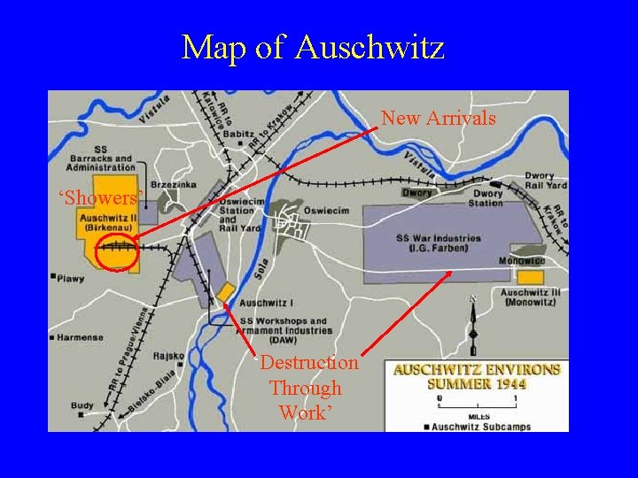 Map of Auschwitz New Arrivals ‘Showers’ ‘Destruction Through Work’ 