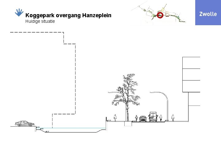 Koggepark overgang Hanzeplein Huidige situatie Water 12 -12 -2021 aanpa ssen 12 