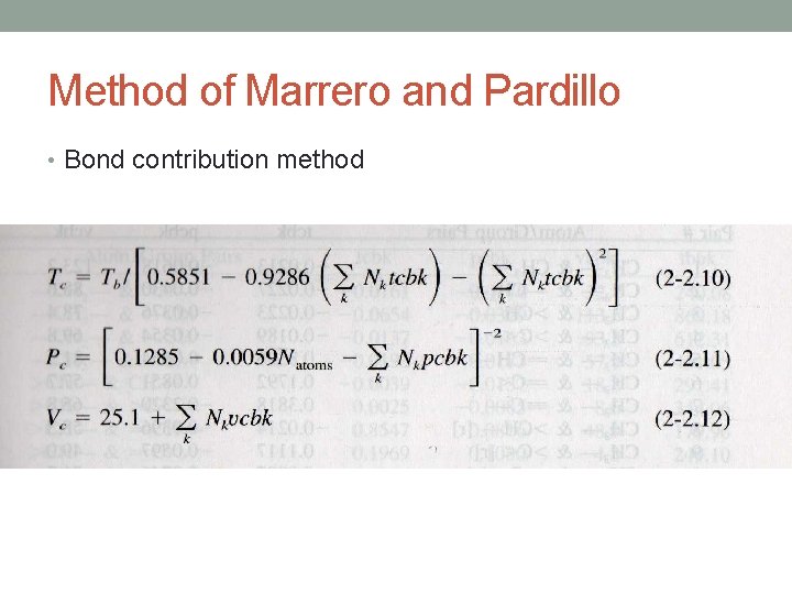 Method of Marrero and Pardillo • Bond contribution method Method of Marrero and Pardillo • Bond contribution method