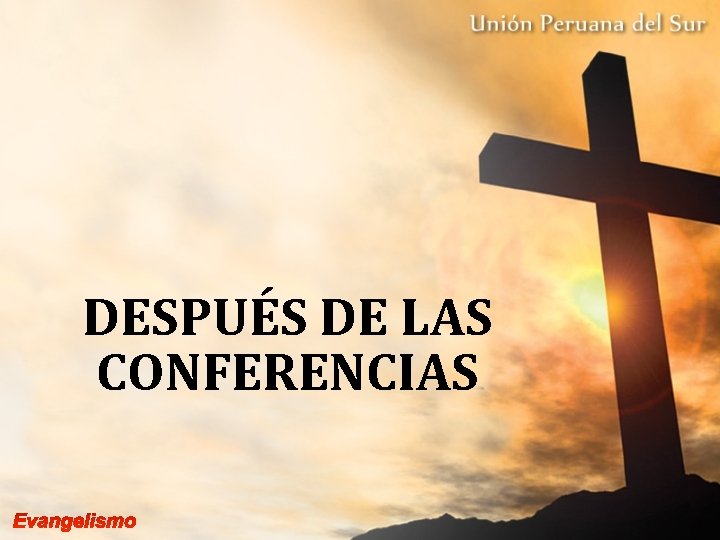 DESPUÉS DE LAS CONFERENCIAS 