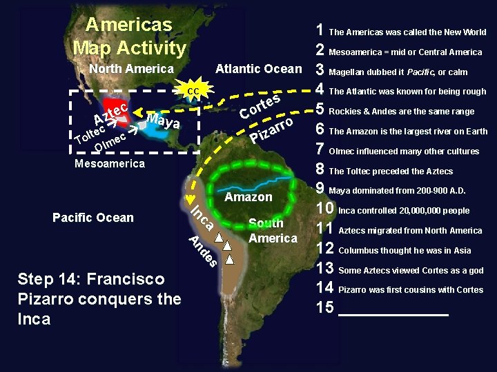 Americas Map Activity North America Atlantic Ocean CC tec z A c lte ec
