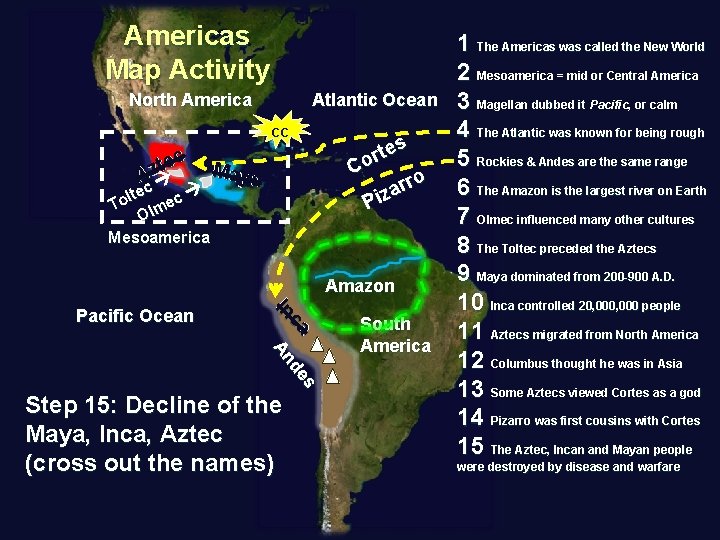 Americas Map Activity North America Atlantic Ocean CC tec z A c lte ec