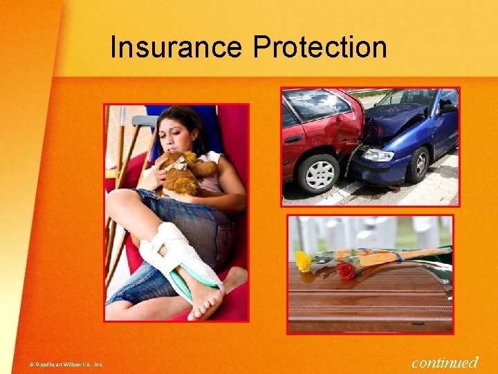 Insurance Protection © Goodheart-Willcox Co. , Inc. continued 