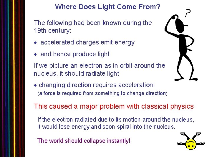 Where Does Light Come From? The following had been known during the 19 th