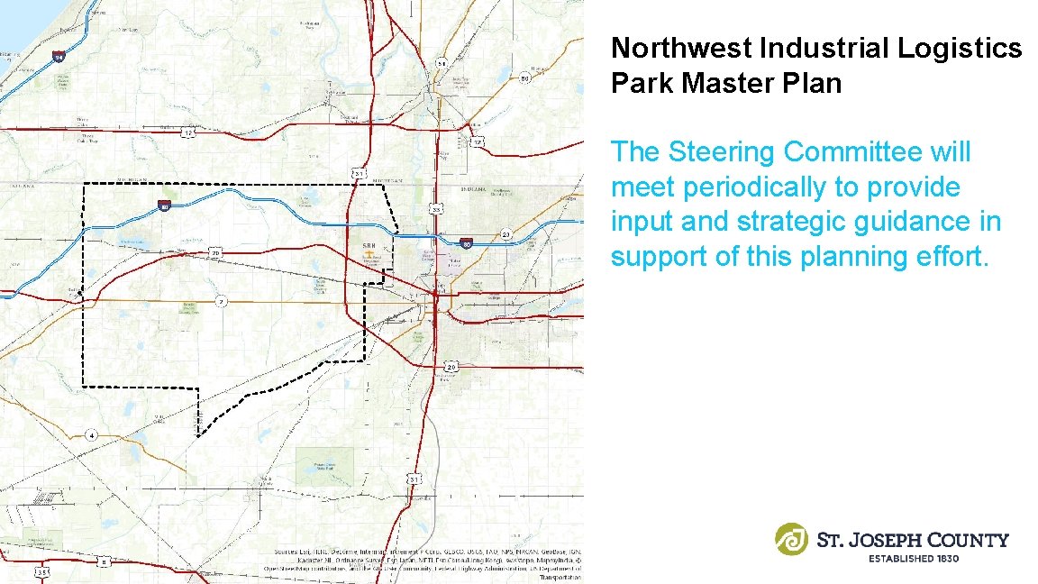 Northwest Industrial Logistics Park Master Plan The Steering Committee will meet periodically to provide Northwest Industrial Logistics Park Master Plan The Steering Committee will meet periodically to provide
