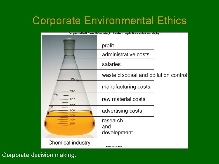 Corporate Environmental Ethics Corporate decision making. 