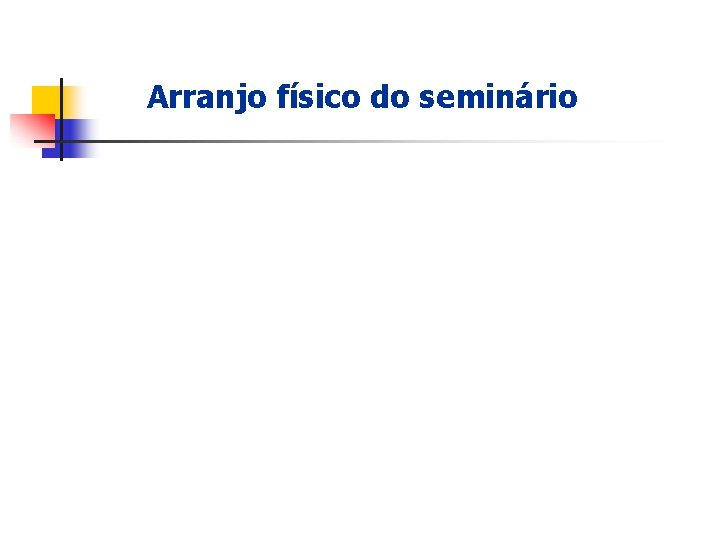 Arranjo físico do seminário 