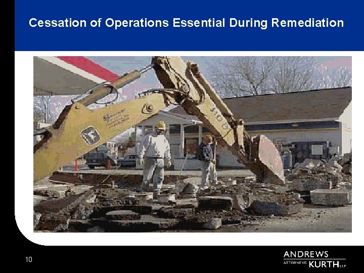 Cessation of Operations Essential During Remediation 10 
