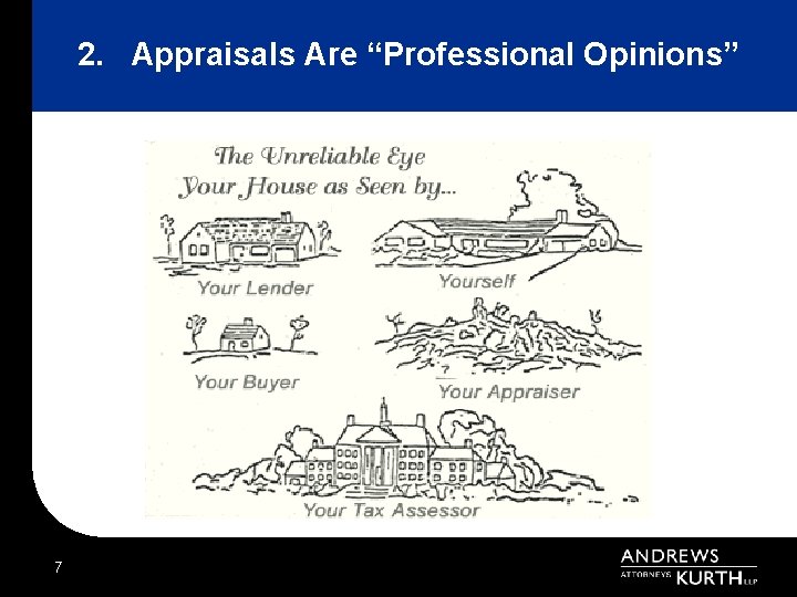 2. Appraisals Are “Professional Opinions” 7 