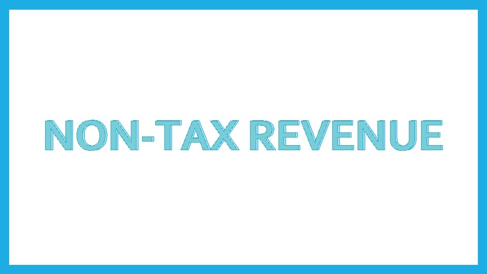 NON-TAX REVENUE 