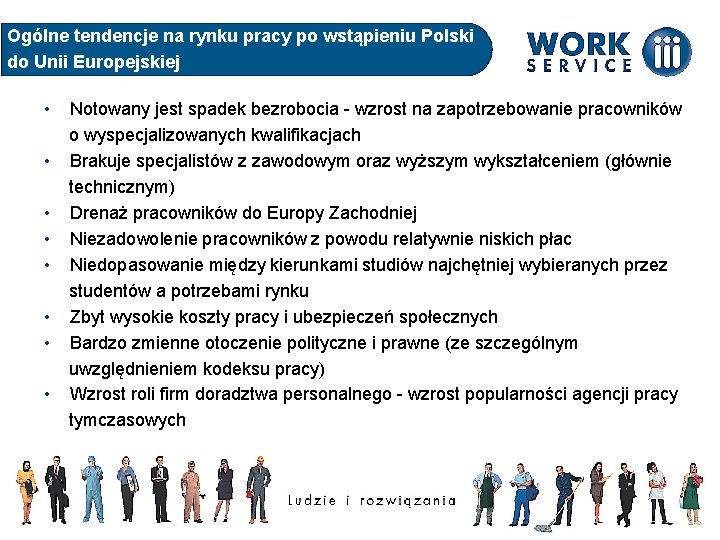 Ogólne tendencje na rynku pracy po wstąpieniu Polski do Unii Europejskiej • • Notowany