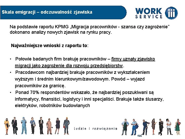 Skala emigracji – odczuwalność zjawiska Na podstawie raportu KPMG „Migracja pracowników - szansa czy