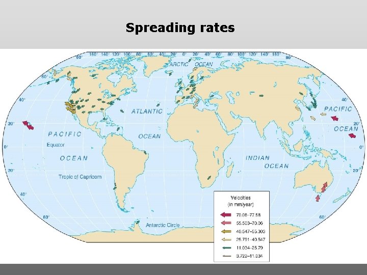 Spreading rates Spreading rates
