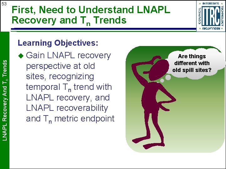 53 First, Need to Understand LNAPL Recovery and Tn Trends LNAPL Recovery And Tn