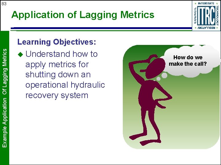 83 Application of Lagging Metrics Example Application Of Lagging Metrics Learning Objectives: u Understand