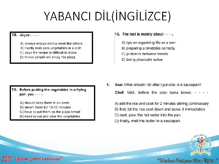 YABANCI DİL(İNGİLİZCE) 