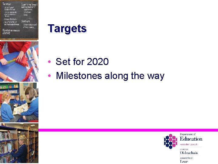 Targets • Set for 2020 • Milestones along the way 