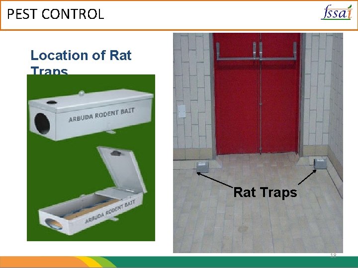 PEST CONTROL Location of Rat Traps 18 