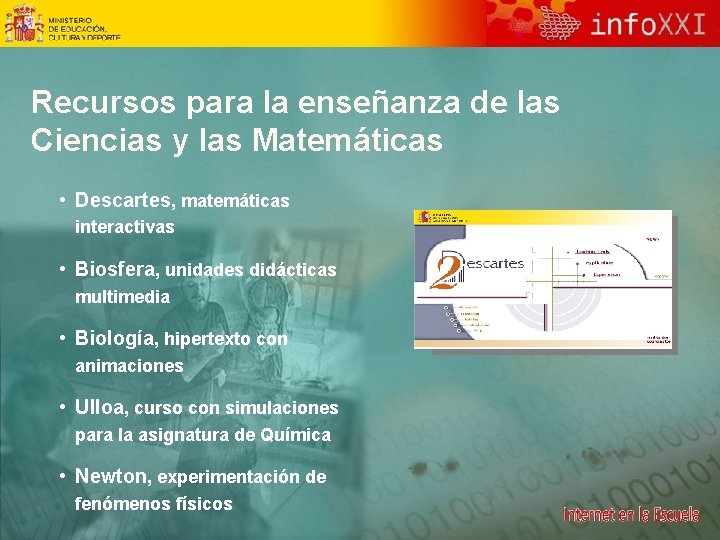 Recursos para la enseñanza de las Ciencias y las Matemáticas • Descartes, matemáticas interactivas