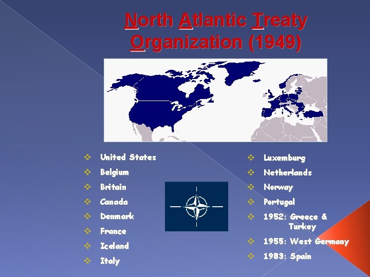 North Atlantic Treaty Organization (1949) v United States v Luxemburg v Belgium v Netherlands