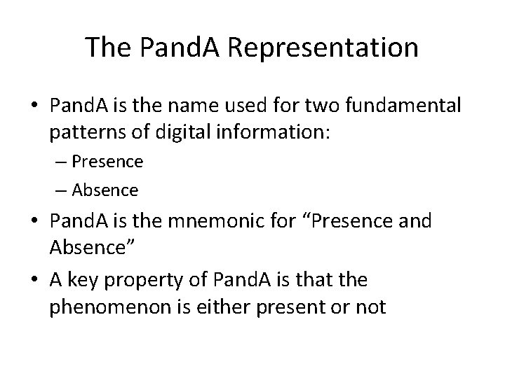 The Pand. A Representation • Pand. A is the name used for two fundamental