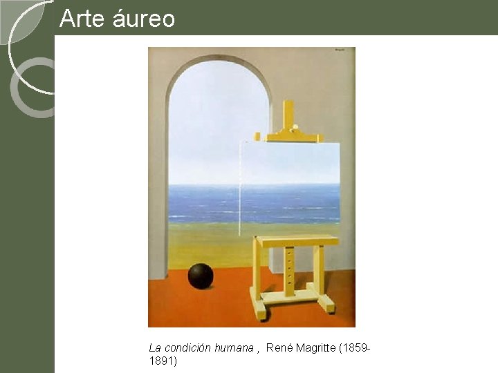 Arte áureo La condición humana , René Magritte (18591891) 