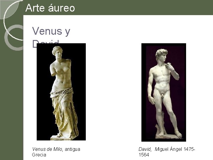 Arte áureo Venus y David Venus de Milo, antigua Grecia David, Miguel Ángel 14751564