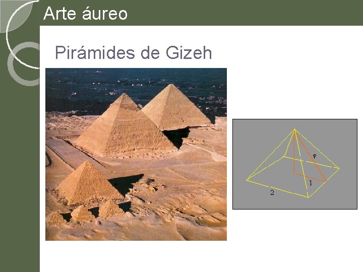 Arte áureo Pirámides de Gizeh 