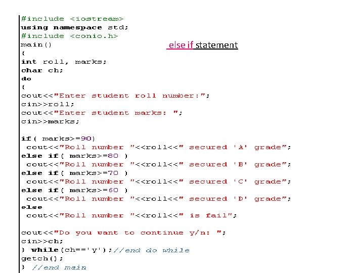  1 else if statement 