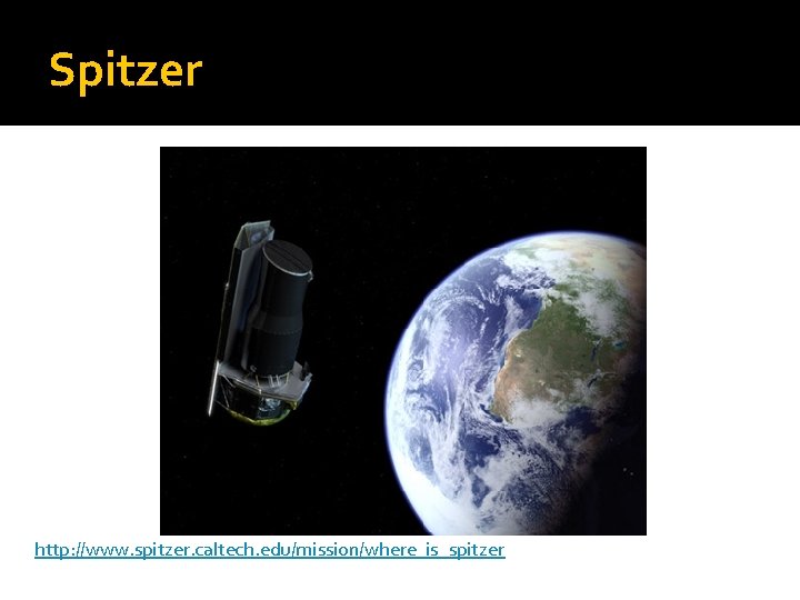 Spitzer http: //www. spitzer. caltech. edu/mission/where_is_spitzer 
