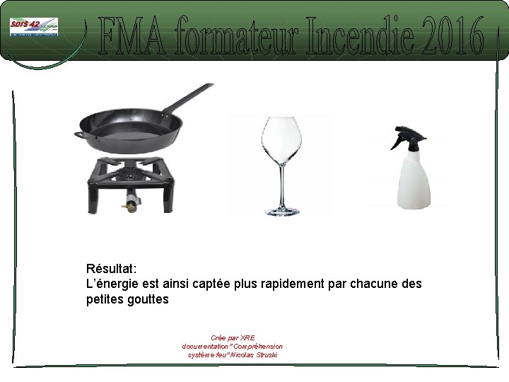 Résultat: L’énergie est ainsi captée plus rapidement par chacune des petites gouttes Crée par