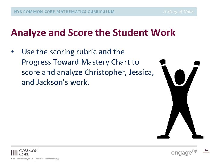 NYS COMMON CORE MATHEMATICS CURRICULUM A Story of Units Analyze and Score the Student