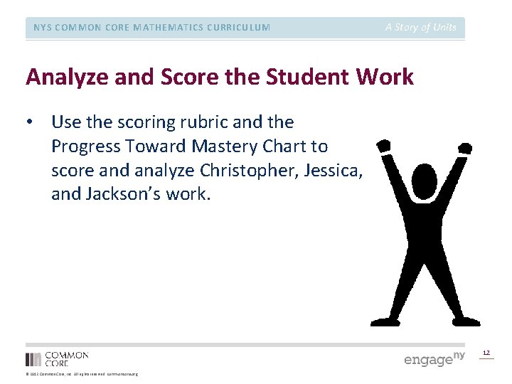 NYS COMMON CORE MATHEMATICS CURRICULUM A Story of Units Analyze and Score the Student