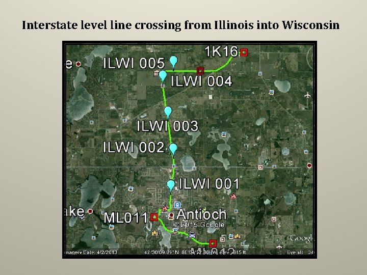 Interstate level line crossing from Illinois into Wisconsin 