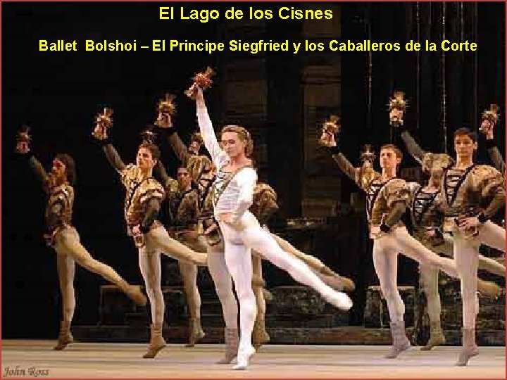 El Lago de los Cisnes Ballet Bolshoi – El Principe Siegfried y los Caballeros