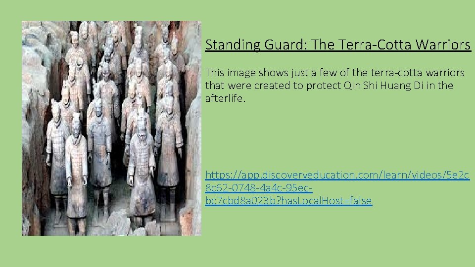 Standing Guard: The Terra-Cotta Warriors This image shows just a few of the terra-cotta