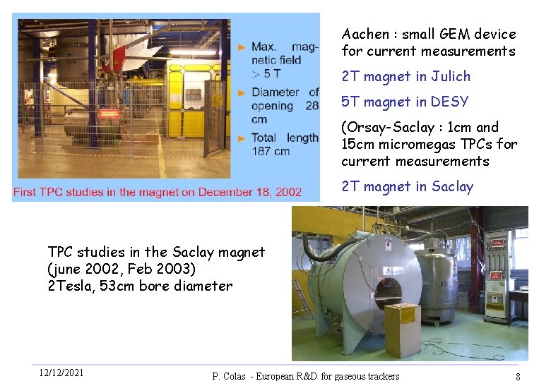 Aachen : small GEM device for current measurements 2 T magnet in Julich 5