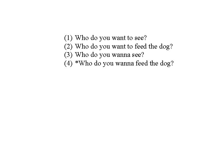 (1) (2) (3) (4) Who do you want to see? Who do you want