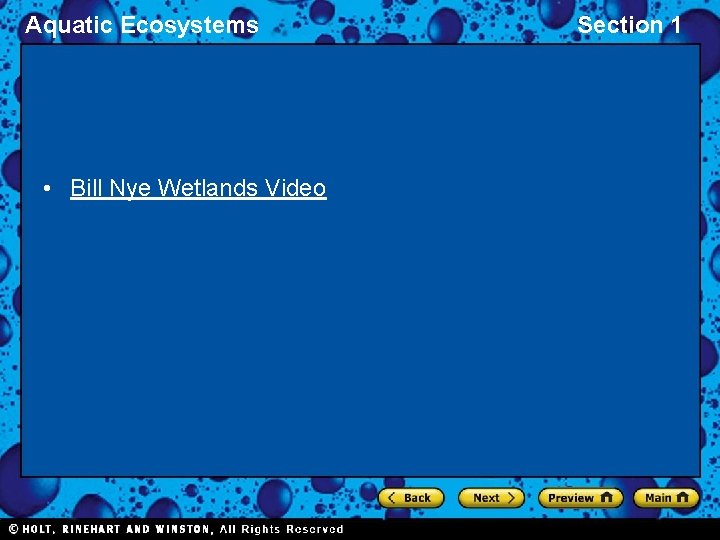 Aquatic Ecosystems • Bill Nye Wetlands Video Section 1 