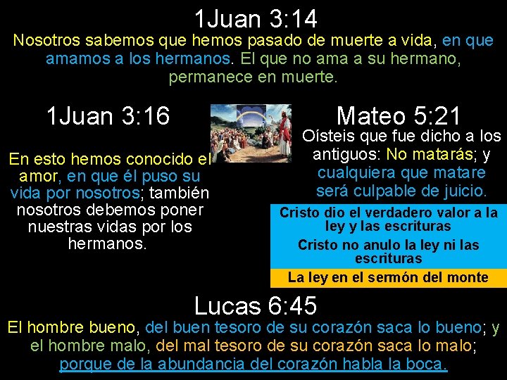 1 Juan 3: 14 Nosotros sabemos que hemos pasado de muerte a vida, en