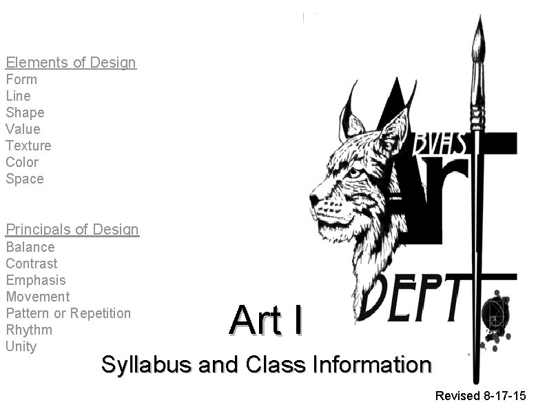 Elements of Design Form Line Shape Value Texture Color Space Principals of Design Balance