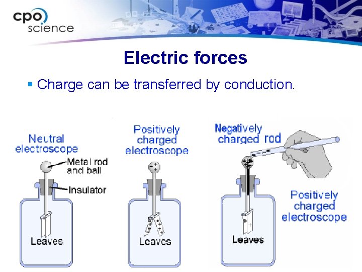 Electric forces § Charge can be transferred by conduction. 