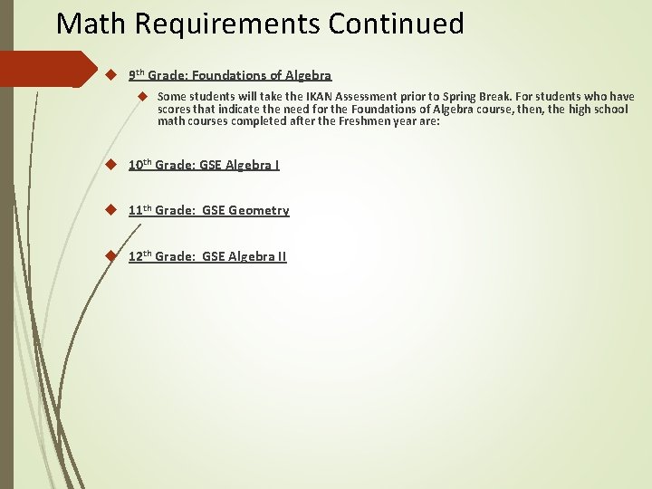 Requirements Math Mission Possible Graduation Beyond Class of 2021 Information